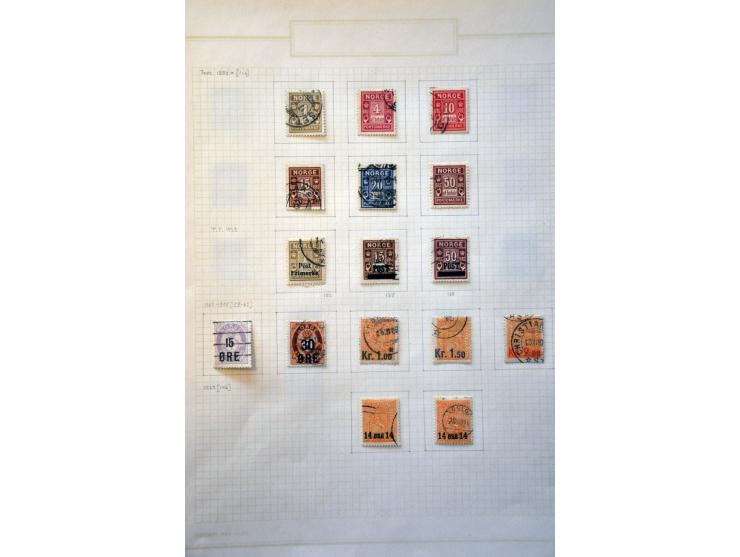 collection 1856-1962 used with better stamps including Mi. nos. 7 and 38 in good quality on album leaves