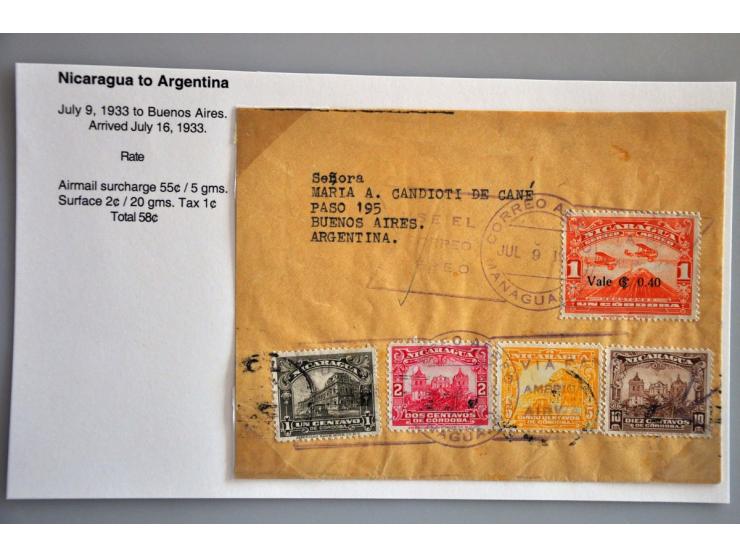 Air Mail 1932-1937, specialised collection with a.o. overprint errors and covers on leaves