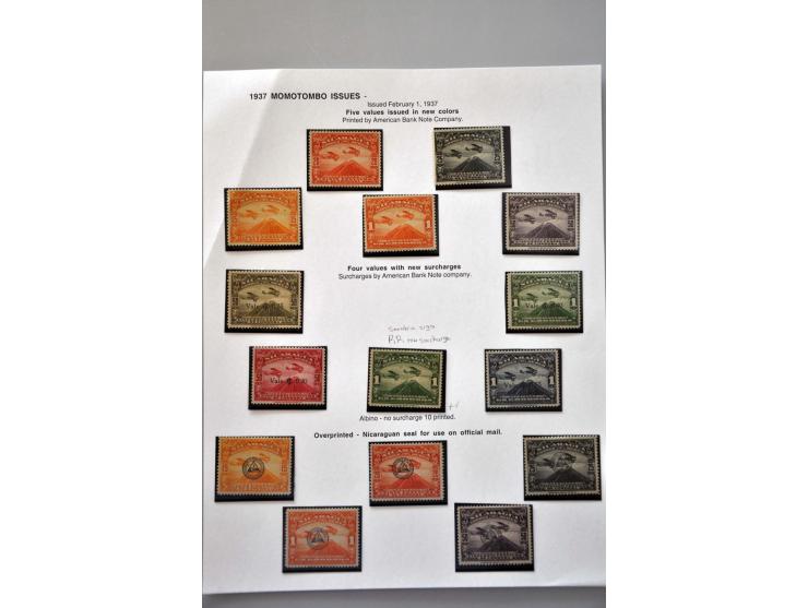 Air Mail 1932-1937, specialised collection with a.o. overprint errors and covers on leaves