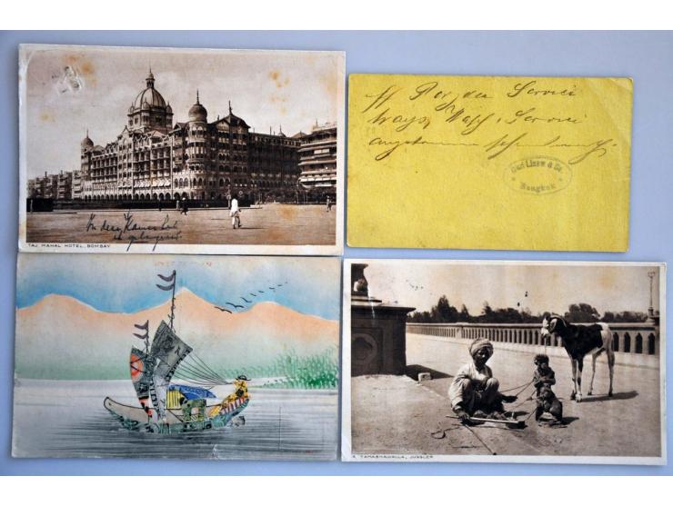 about 30 covers/cards/picture postcards including better items of India, China, Japan etc.