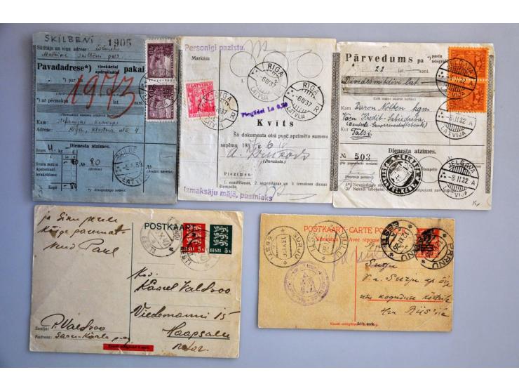 over 400 covers/postal stationery including many better 1918-1940 in shoebox