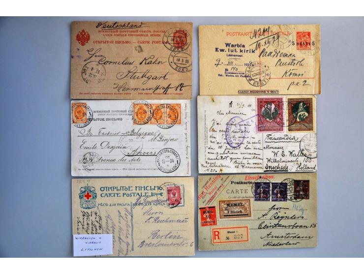 over 400 covers/postal stationery including many better 1918-1940 in shoebox