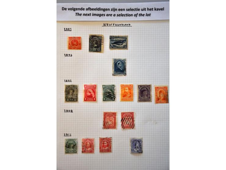Poko testzegel emissie 1910 in blauw, strip van 5 ex., alle met plaatfout horizontale lijn door Deutsche, alle zegels iets ab