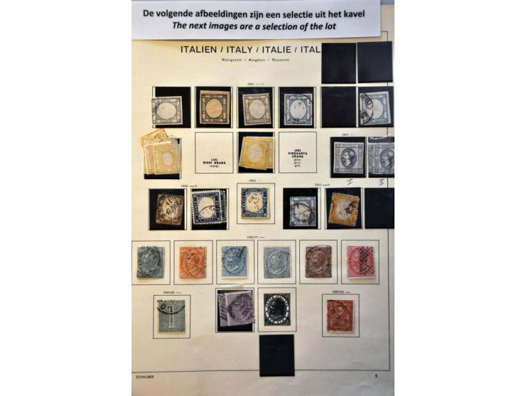 1 cent t/m 25 cent donkerblauw en zwart type III, cat.w. 1900