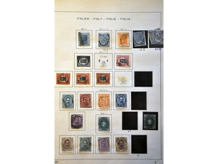 1 cent t/m 25 cent donkerblauw en zwart type III, cat.w. 1900