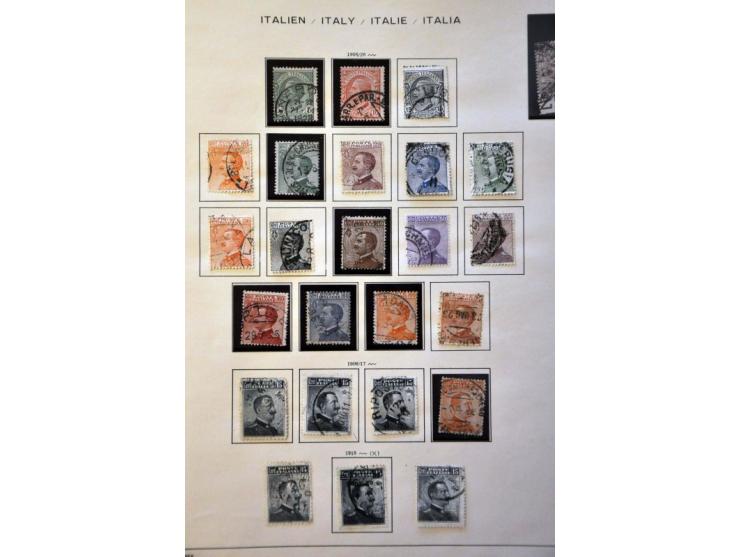 1 cent t/m 25 cent donkerblauw en zwart type III, cat.w. 1900