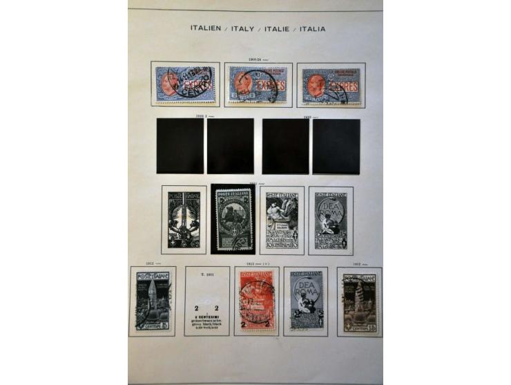 1 cent t/m 25 cent donkerblauw en zwart type III, cat.w. 1900