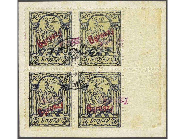  POST COMPTOIR SOURABAYA, ingevuld 4 St., rood rondstempel, op brief 20 July 1818 naar Banjoewangi met tevens rood FRANCO. At