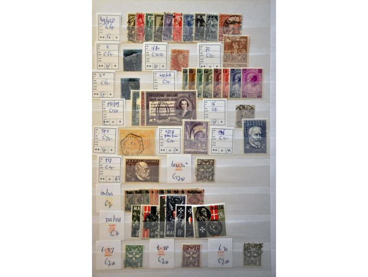 mostly France, Belgium and Germany including many better sets and ex. used and */** in stockboek