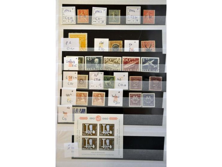 mostly France, Belgium and Germany including many better sets and ex. used and */** in stockboek