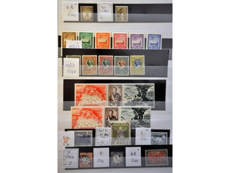 mostly France, Belgium and Germany including many better sets and ex. used and */** in stockboek