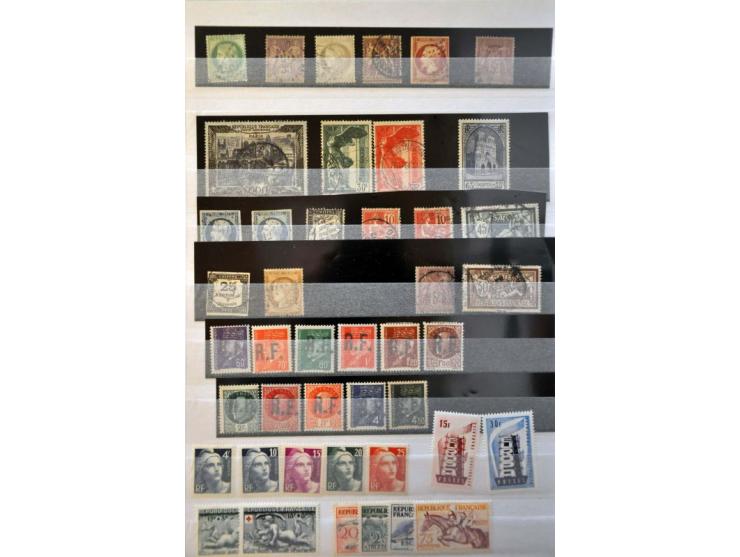 mostly France, Belgium and Germany including many better sets and ex. used and */** in stockboek