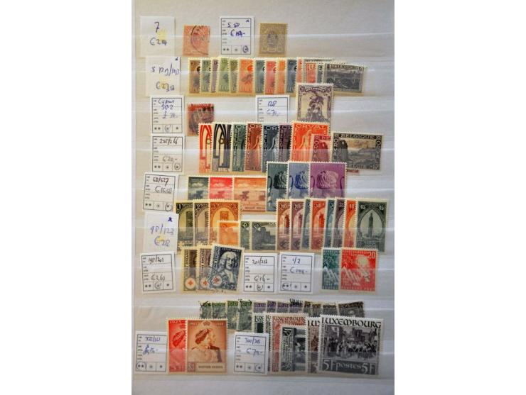 mostly France, Belgium and Germany including many better sets and ex. used and */** in stockboek