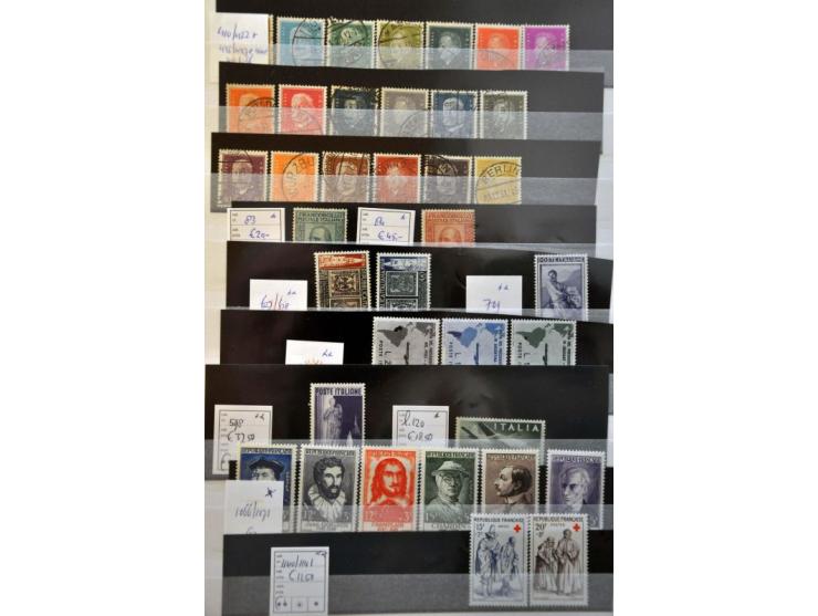 mostly France, Belgium and Germany including many better sets and ex. used and */** in stockboek