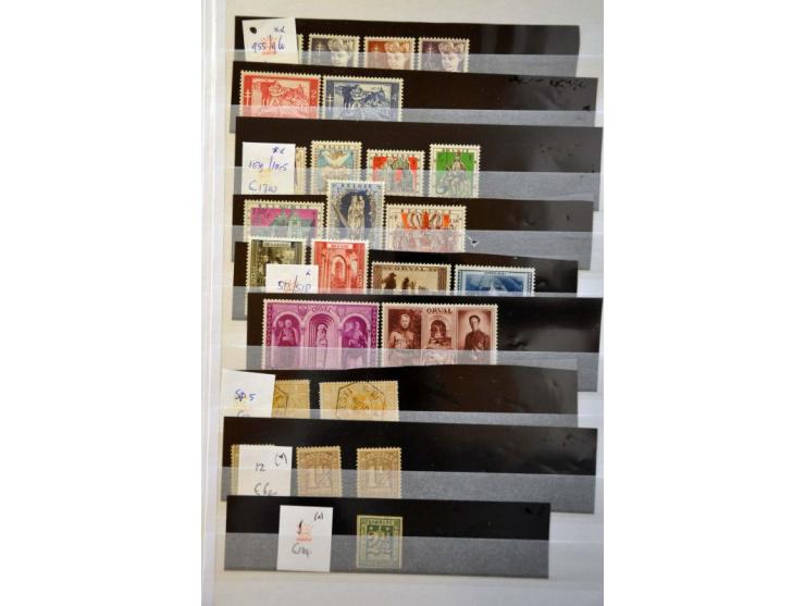 mostly France, Belgium and Germany including many better sets and ex. used and */** in stockboek