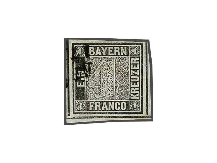 1 kreuzer black plate I, fine/very fine (minimal natural thinning) signed Pfenninger and Brettl, cat.v. 3500