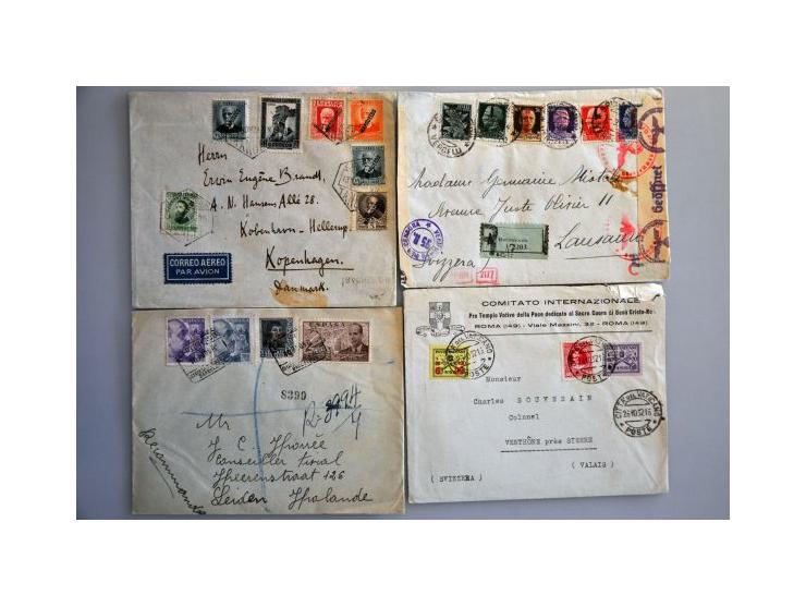 about 280 covers/postal stationery with better items of a.o. France, Italy, Scandinavia, Switzerland etc. in box
