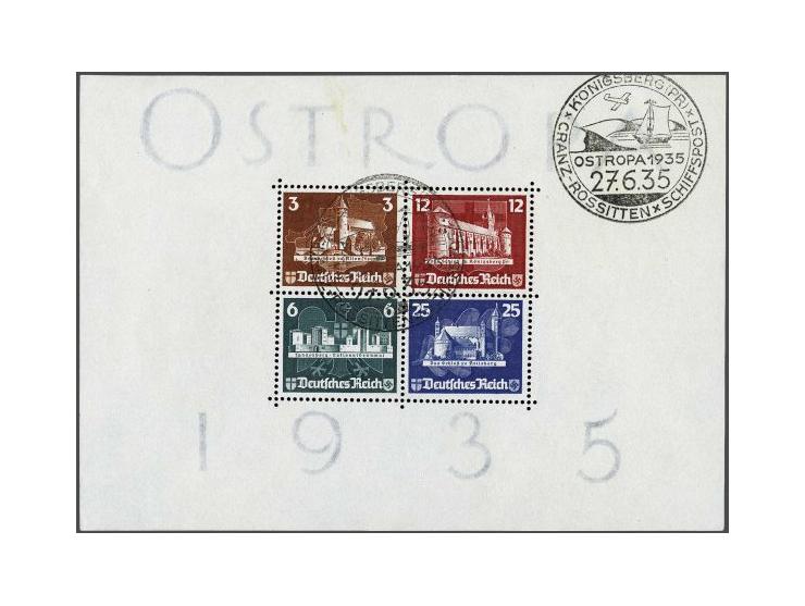 Ostropa 3 - 25  pfennig with special cancellation Königsberg 27-6-1935, very fine with 1999 Hans-Dieter Schlegel certificate,
