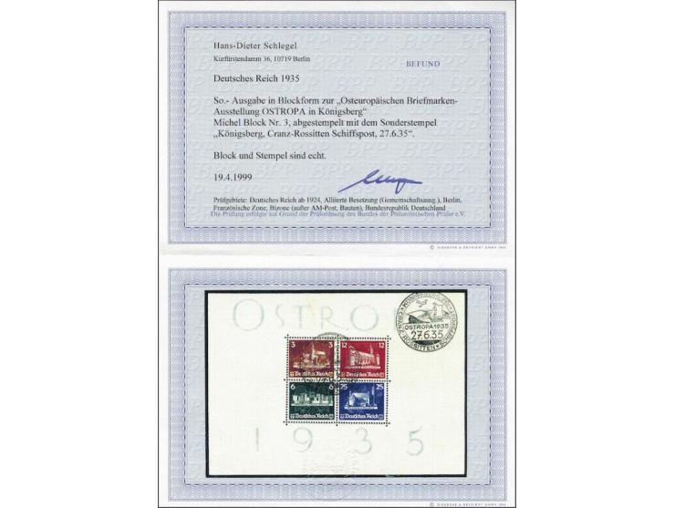 Ostropa 3 - 25  pfennig with special cancellation Königsberg 27-6-1935, very fine with 1999 Hans-Dieter Schlegel certificate,