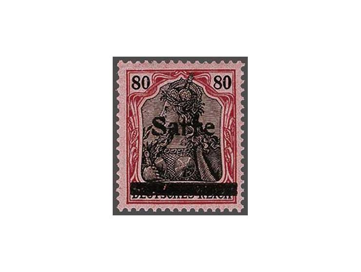 Germania 80 pfennig carmine and black, very fine unmounted mint signed Burger, cat.v. 650