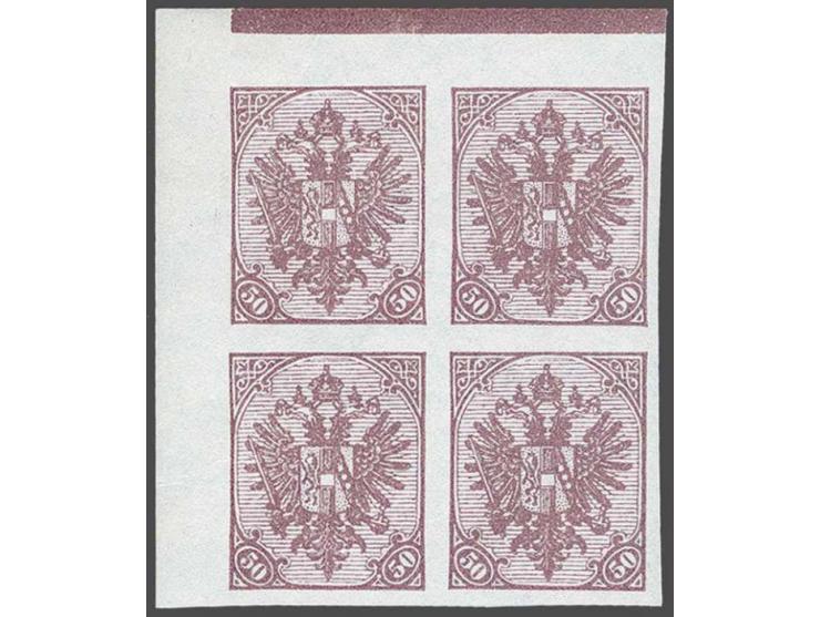 Coat of Arms 1 heller - 5 kronen (including the not issued 20, 30 and 40 heller) all with variety imperforated and all in mar