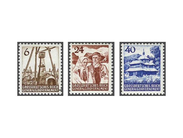 Not issued Country and People 6 - 40 groschen, very fine unmounted mint (6 groschen black spot in margin), cat.v. 1800