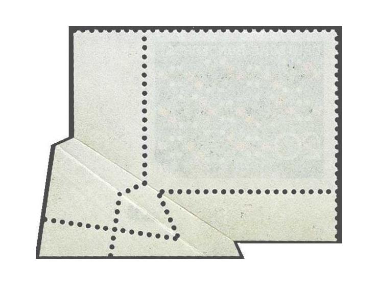 Chemical Research 20 pfennig with variety design partly missing due to paperfold, very fine unmounted mint