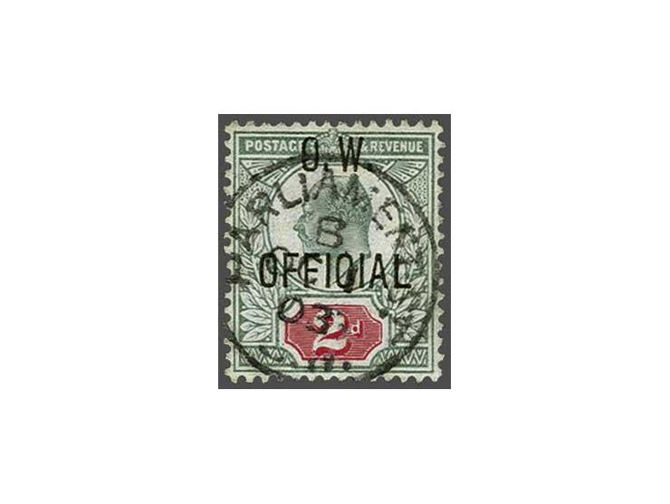 Official Edward 2d. O.W. Official green and carmine, a very fine ex. with good colour and RPS certificate 1984, cat.v. £ 450+