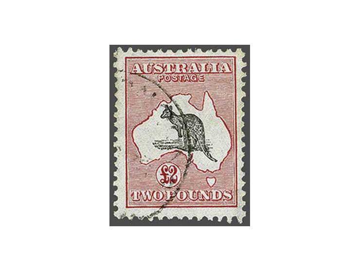 Kangaroo £2 black and rose (Die II) a very fine used ex., cat. v. £ 750 