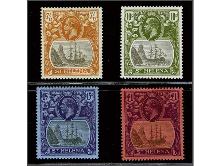 Badge of St. Helena 7s.6d., 10s., 15s. and £1 all fine to very fine mounted mint, cat.v. £ 1870 