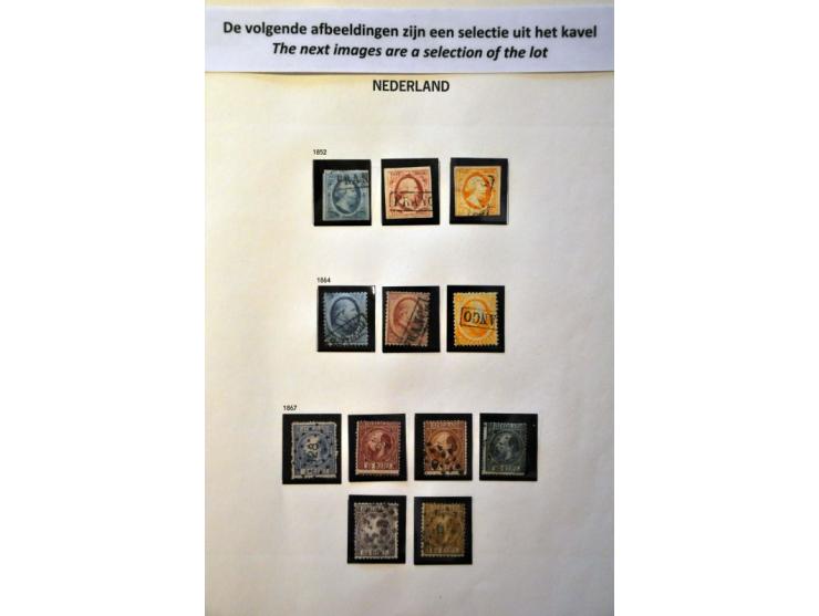 collectie 1852-1987 gestempeld, later */** op hoofdnummers compleet w.b. nr. 80 *, LP12-13 etc. in 2 Davo albums   