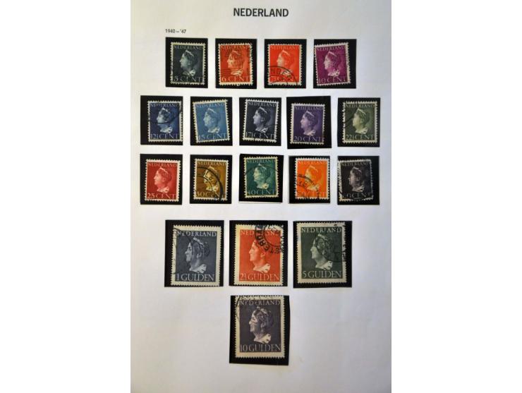 collectie 1852-1987 gestempeld, later */** op hoofdnummers compleet w.b. nr. 80 *, LP12-13 etc. in 2 Davo albums   