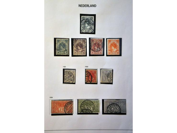 collectie 1852-1987 gestempeld, later */** op hoofdnummers compleet w.b. nr. 80 *, LP12-13 etc. in 2 Davo albums   