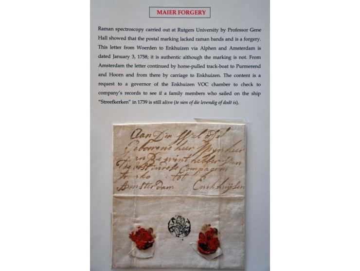 2 poststukken met 2 S SCHUYT stempels (1694 en 1719), 5 met 3 Stuiverstempels en Ned.-Indië brief 1789 met 5 St. VOC, alle MA