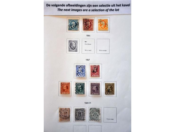 collectie 1852-1975 gestempeld en * met betere ex. en series in Holland album