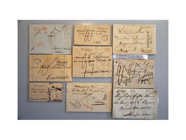 40 complete brieven ca. 1840-1850 uit Duitsland met veel verschillende portaanduidingen en grensstempel w.b. NIJMEGEN en VENL