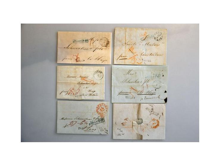 40 complete brieven ca. 1840-1850 uit Duitsland met veel verschillende portaanduidingen en grensstempel w.b. NIJMEGEN en VENL