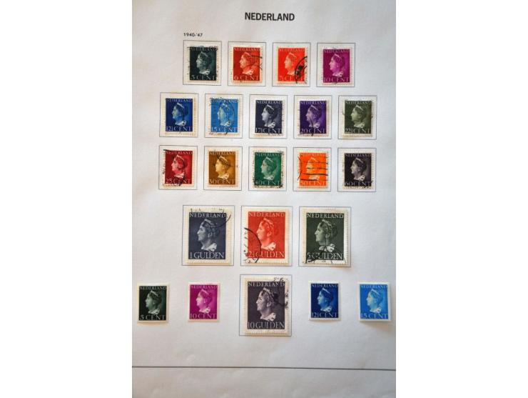 collectie 1852-1990 gestempeld met o.a. nrs. 104-105, 130-131 en Meeuwen in Davo album