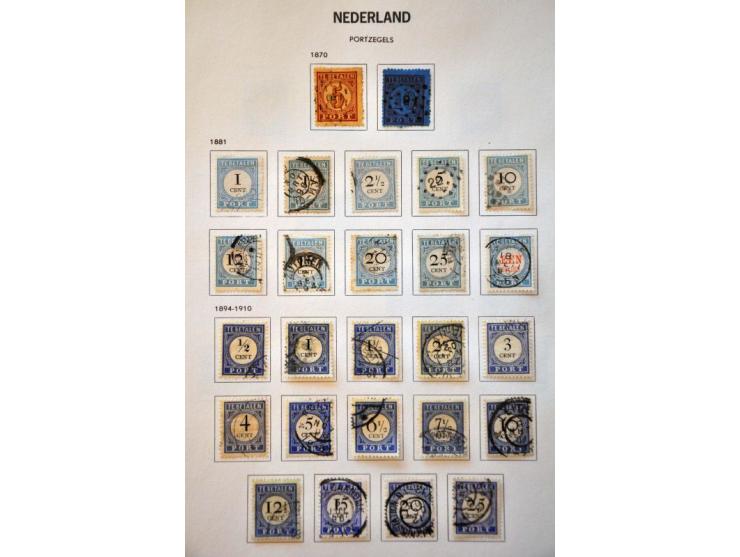 collectie 1852-1990 gestempeld met o.a. nrs. 104-105, 130-131 en Meeuwen in Davo album