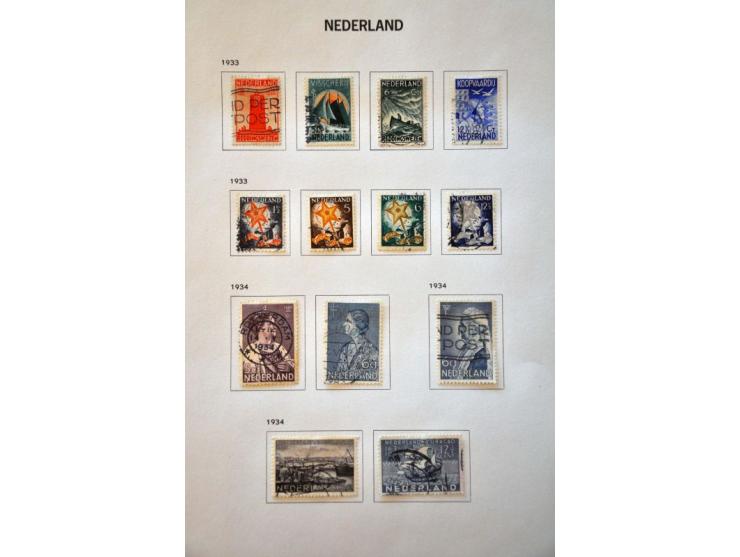 collectie 1852-1990 gestempeld met o.a. nrs. 104-105, 130-131 en Meeuwen in Davo album