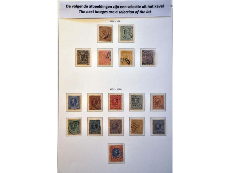 collectie 1852-2001 gestempeld en */* in gemengde kwaliteit. Vaak dubbel in klemstrook w.b. beter materiaal in 4 Importa albu