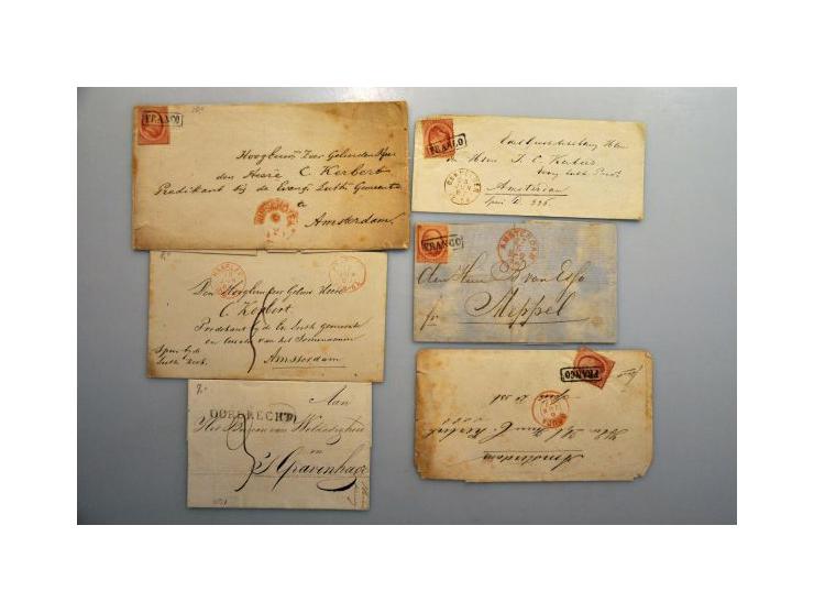 post(waarde)stukken w.b. stempels, censuur, 1e-vluchten, ballonpost, iets voorfilatelie etc. in 4 albums en envelop 