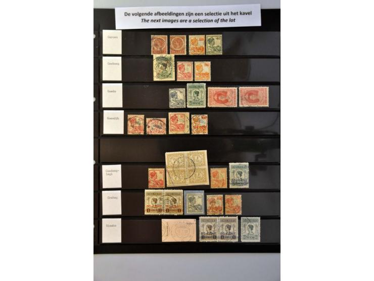 kortebalkstempels (ca. 3500 ex.), mooie collectie op diverse waarden en emissies gesorteerd op type (zonder/met uuraanduiding