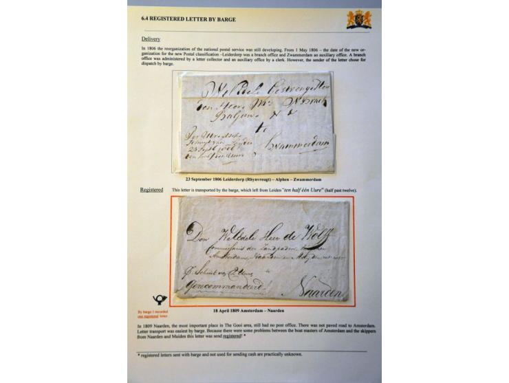 voorfilatelie binnenlandse scheeps- en schuitpost, 6 poststukken resp. omslag Hulst-Haerlem 1797 met Franco tot Haerlem en ge