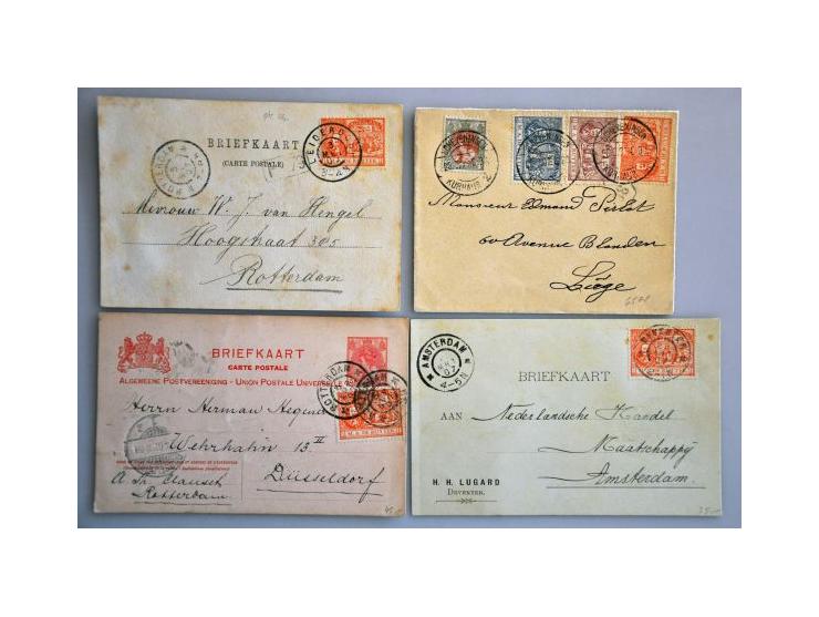 emissie de Ruyter 1907 poststukken (27 ex.) w.b. kleinrond Leens 