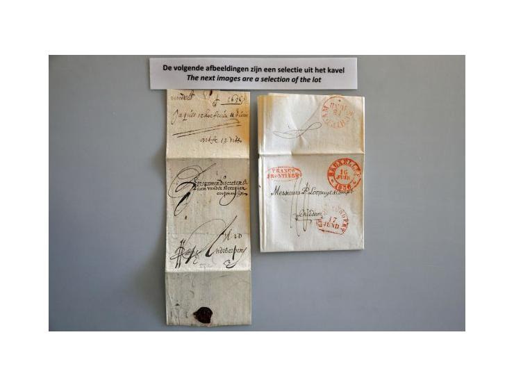 voorfilatelie 15 brieven vanaf 1663 met geschreven cito cito cito-aanduidingen, geschreven Hulst, veelal verstuurd naar Gent 