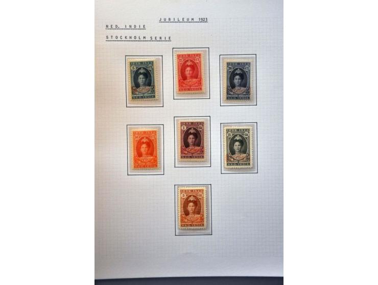 Jubileum 1923 collectie gespecialiseerd op tanding, gestempeld en */** waarbij, blokken van 4 (deels tropisch), specimen,165 
