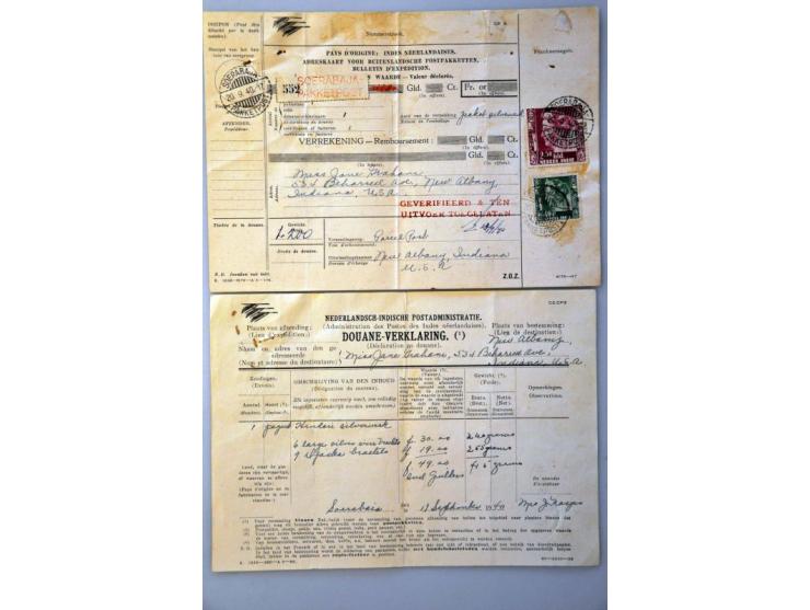 4 betere poststukken w.b. 2 adreskaarten 1940 met fl.1,70 en fl.2,90 frankering (beide rood geverifieerd & ten/ uitvoer toege