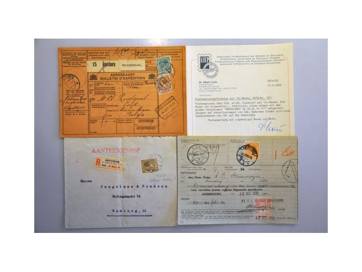 betere poststukken (44 ex.) w.b. enkel- en mengfrankeringen, roltanding, Cour, Rode Kruis, aangetekend, aangegeven waarde, fi