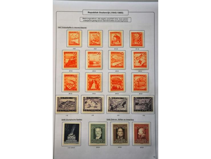 collection 1945-1960 mainly * including birds and costume set and some Bosnia used on album leaves   